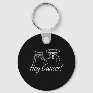 Cancer FU Cancer Funny Cat Dog Warriors Survivor Key Ring