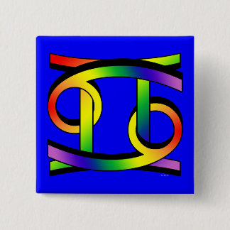 Cancer & Gemini GLBT 15 Cm Square Badge