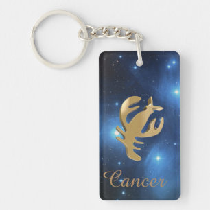 Cancer golden sign key ring
