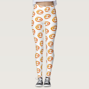 Cancer Golden Zodiac Sign Golden Symbol Leggings