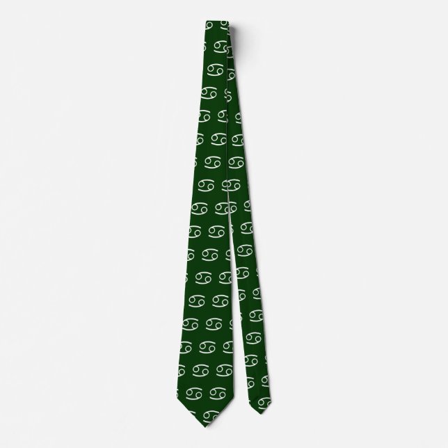 Cancer - Green (#003300) Tie (Front)