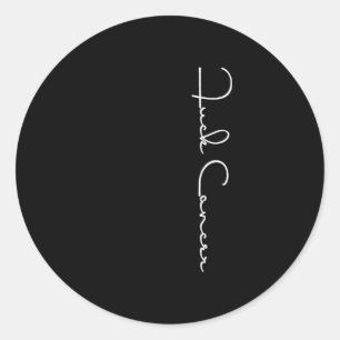 Cancer hate cancer breast cancer awareness  classic round sticker