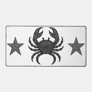 Cancer — Haunted Ink Zodiac Crab Desk Mat