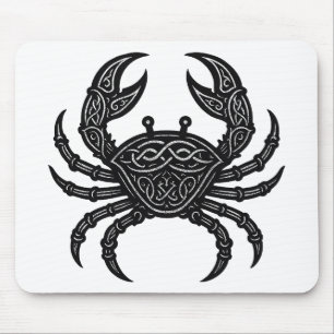 Cancer — Haunted Ink Zodiac Crab Mouse Mat