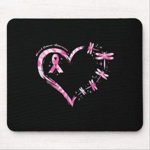 Cancer Heart Dragonflies Awareness Women Kids Men Mouse Mat