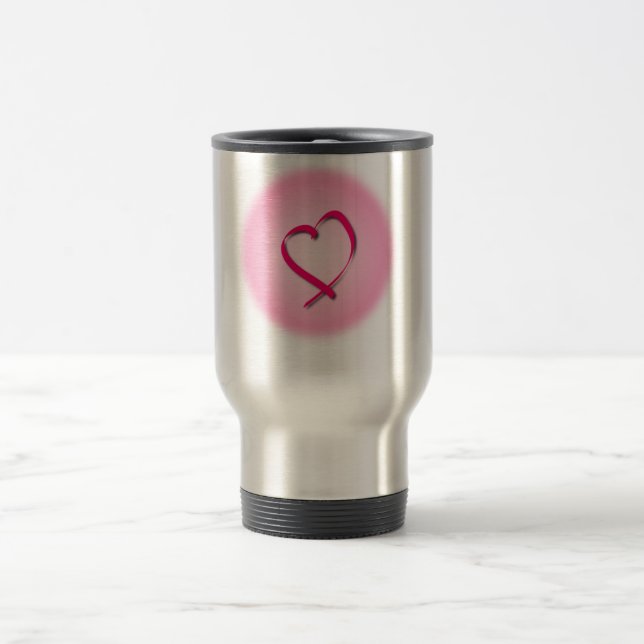 Cancer Heart Travel Mug (Center)