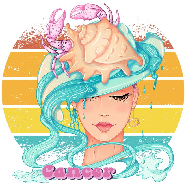 Cancer  hoodie (Cancer (June 21 - July 22):
"Heart and Home, Wherever You Roam!")