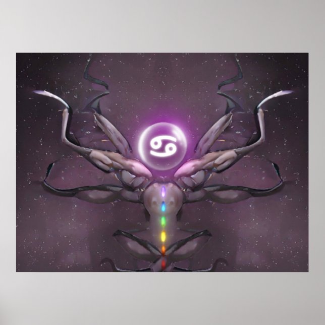 Cancer Horoscope - Astrology Symbols | Poster (Front)