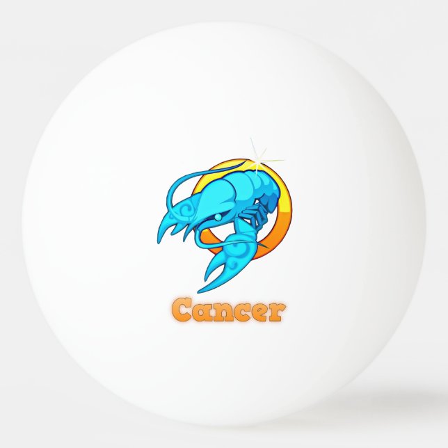 Cancer illustration ping pong ball (Front)