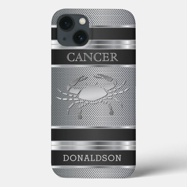Cancer in Black and Silver Mesh Case-Mate iPhone Case (Back)