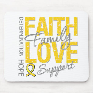 Cancer Inspiring Slogan Collage Childhood Cancer Mouse Mat