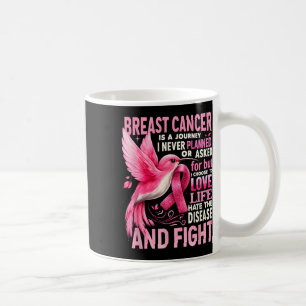 Cancer Is A Journey I Never Planned Breast Cancer  Coffee Mug