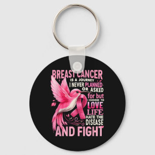 Cancer Is A Journey I Never Planned Breast Cancer  Key Ring