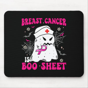 Cancer Is Boo Sheet Groovy Pink Spooky For Mum Wom Mouse Mat