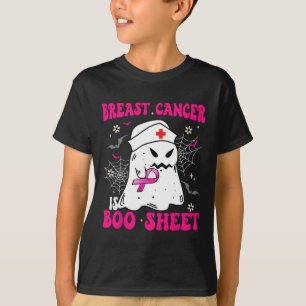 Cancer Is Boo Sheet Groovy Pink Spooky For Mum Wom T-Shirt