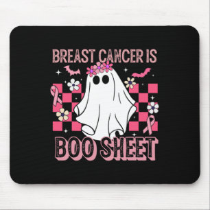 Cancer Is Boo Sheet Halloween Breast Cancer Awaren Mouse Mat