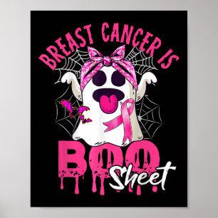 Cancer Is Boo Sheet Halloween Breast Cancer Awaren Poster