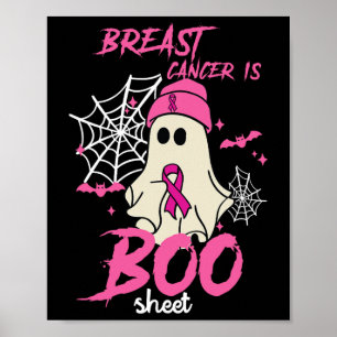 Cancer Is Boo Sheet Halloween Breast Cancer Awaren Poster