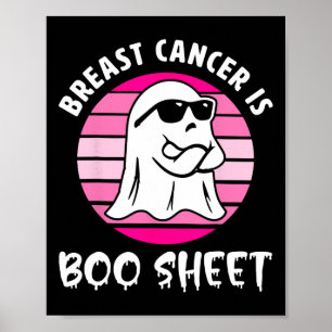 Cancer Is Boo Sheet Halloween Breast Cancer Awaren Poster