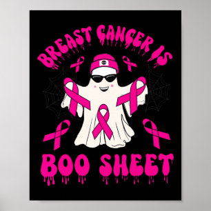 Cancer Is Boo Sheet Halloween Breast Cancer Awaren Poster