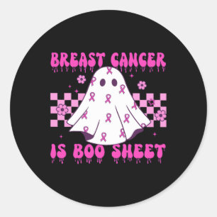 Cancer Is Boo Sheet Halloween Classic Round Sticker