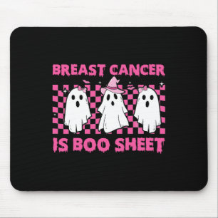Cancer Is Boo Sheet Halloween Pink Cancer Awarenes Mouse Mat
