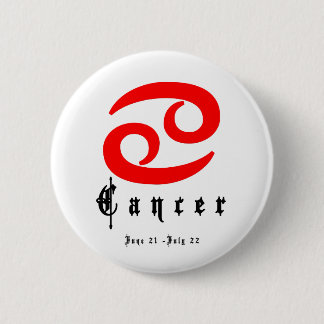 Cancer, June 21 - July 22 6 Cm Round Badge