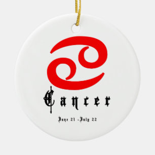 Cancer, June 21 - July 22 Ceramic Tree Decoration