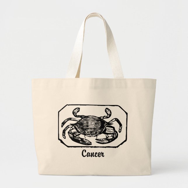 Cancer Large Tote Bag (Front)