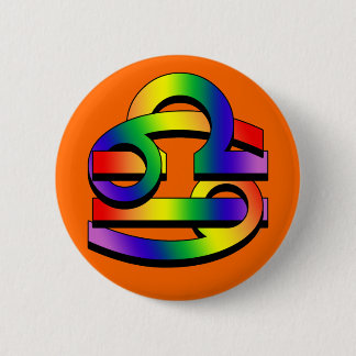 Cancer & Libra GLBT 6 Cm Round Badge