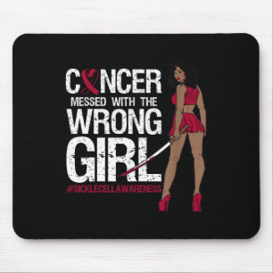 Cancer Messed With The Wrong Girl Sickle Cell Awar Mouse Mat