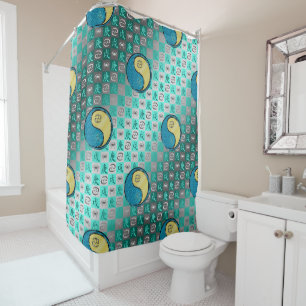 Cancer & Metal Dog Shower Curtain