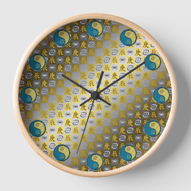 Cancer & Metal Dragon Clock (Front)