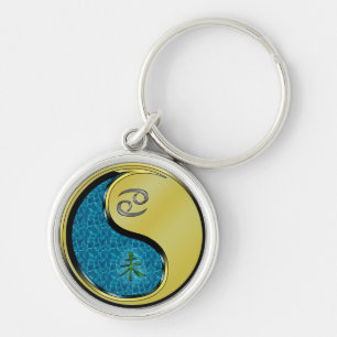 Cancer & Metal Goat Key Ring