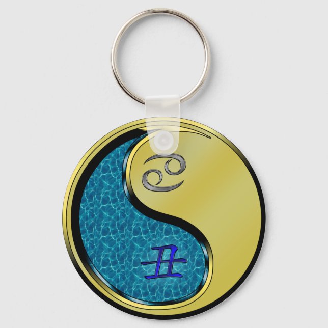 Cancer & Metal Ox Key Ring (Front)