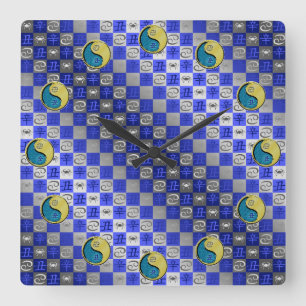 Cancer & Metal Ox Square Wall Clock