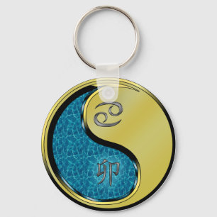 Cancer & Metal Rabbit Key Ring
