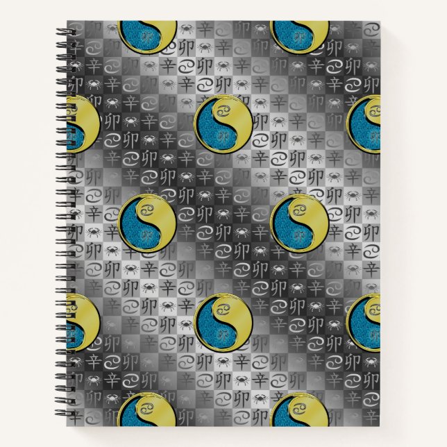 Cancer & Metal Rabbit Spiral Notebook (Front)