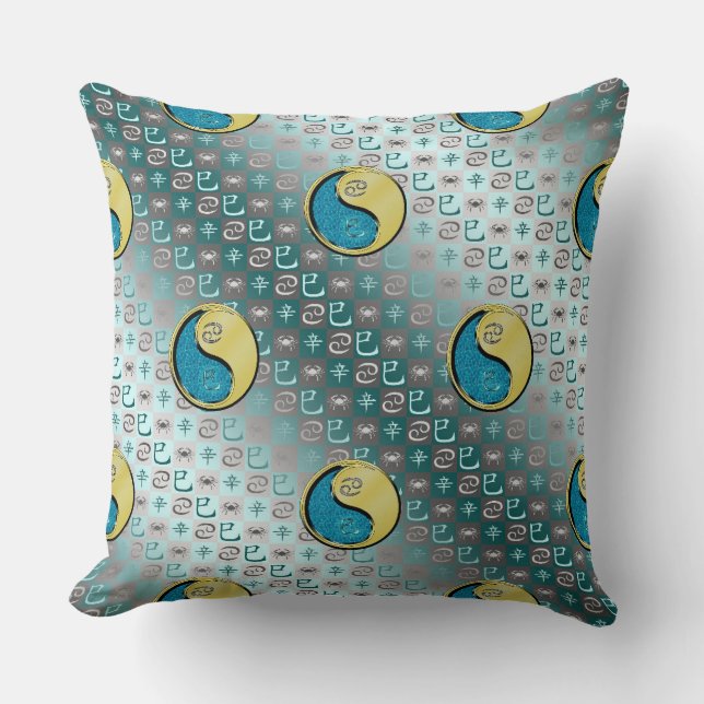 Cancer & Metal Snake Cushion (Front)