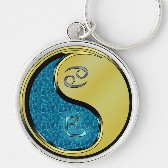 Cancer & Metal Snake Key Ring (Front)