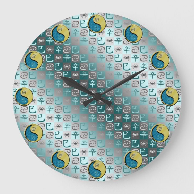 Cancer & Metal Snake Large Clock (Front)