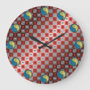 Cancer & Metal Tiger Large Clock