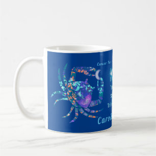 Cancer modern midnight personalised coffee mug