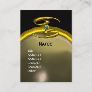 CANCER MONOGRAM opale yellow black grey blue Business Card