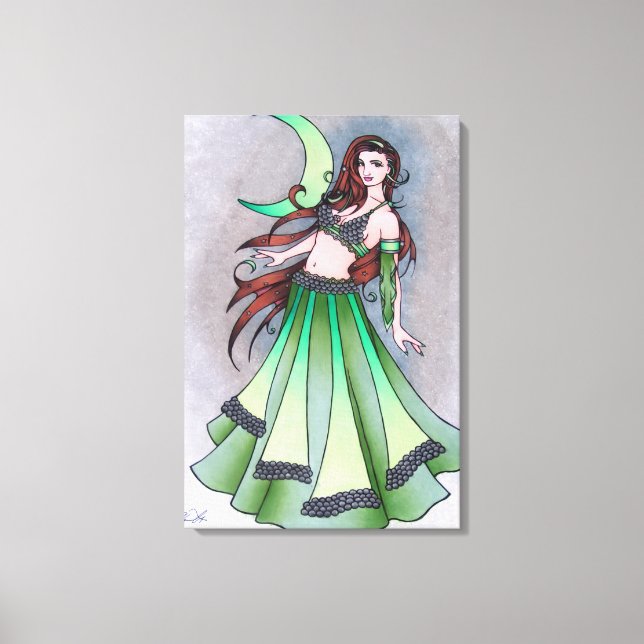 Cancer moon belly dancer canvas print (Front)