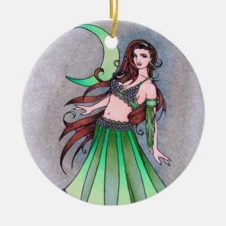 Cancer moon belly dancer ceramic tree decoration