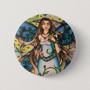 Cancer MoonChild Fairy Goddess 6 Cm Round Badge