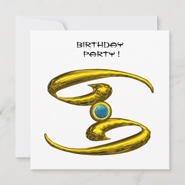 CANCER OPALE, bright yellow blue white ice Announcement (Front)