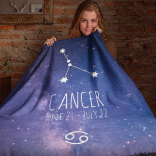 Cancer   Personalised Zodiac Constellation Fleece Blanket