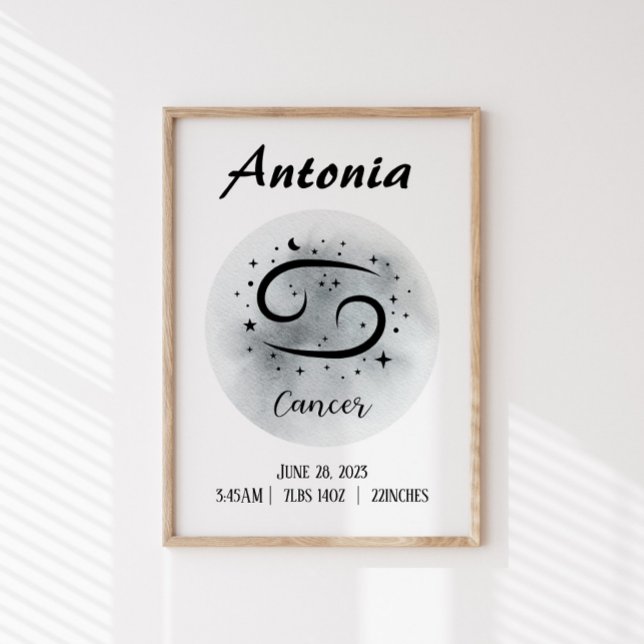 Cancer Personalised Zodiac Custom name Poster (Creator Uploaded)